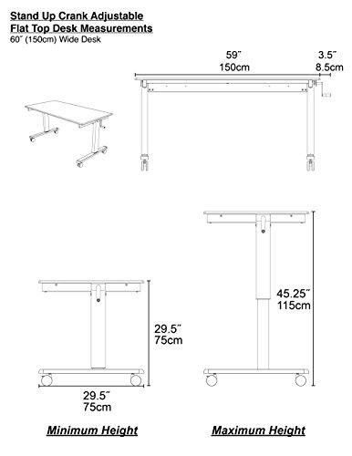 Höhenverstellbarer Schreibtisch Hochglanzdeckel