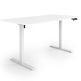 ESMART ETX-121WW 160x80cm Weiß Ergonomischer Steh-Sitz-Schreibtisch Stufenlos elektrisch höhenverstellbar 71-121cm 3X Memory Aktivitätserinnerung Soft-Start/Stopp Schnelle Montage - 1