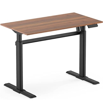 Fenge Elektrisch Höhenverstellbarer Schreibtisch mit Tischplatte 110 * 60cm Stufenlos Höhenverstellbarer Tisch mit 4 Programmierbarer Speicher Voreinstellungen (schwarz Rahmen und braun Desktop) - 9