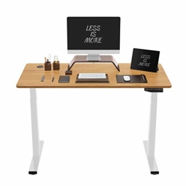 Flexispot ED2 Elektrisch Höhenverstellbarer Schreibtisch mit Tischplatte. Mit Memory-Steuerung und Softstart/-Stop& integriertes Anti-Kollisionssystem. (Ahorn+Weiß, 180 x 80 cm) - 1
