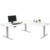 Mendler Eck-Schreibtisch HWC-D40, Computertisch, elektrisch höhenverstellbar 178x178cm 84kg - weiß, grau - 2