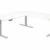 Mendler Eck-Schreibtisch HWC-D40, Computertisch, elektrisch höhenverstellbar 178x178cm 84kg - weiß, grau - 5
