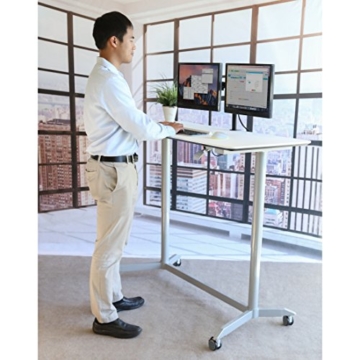 Seville Classics Airlift XL Mobile Table Pneumatic Height